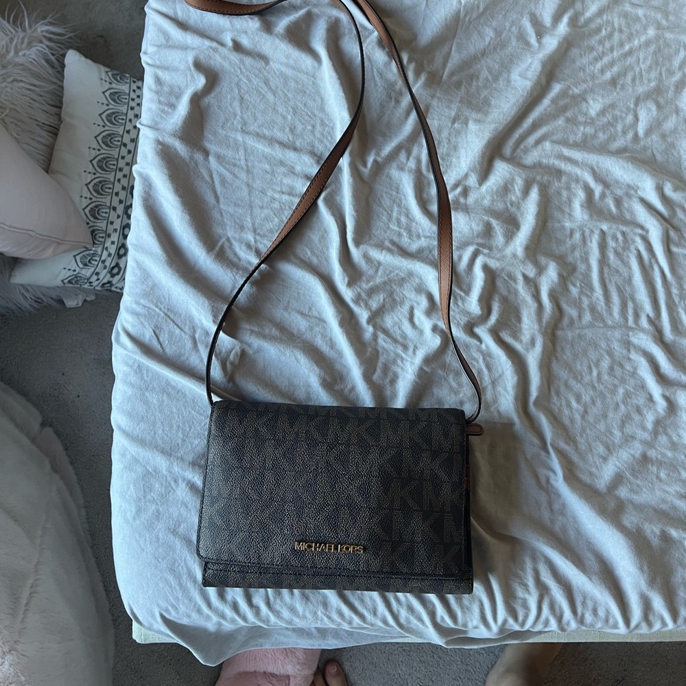 Michael Kors brown cross body bag